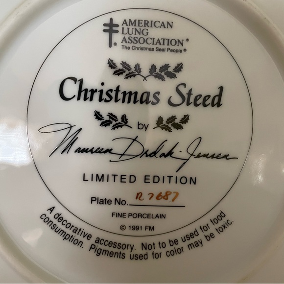 Limited Edition Carousel Horse “Christmas Steed” Christmas Plate No. R7687 1991 - Picture 5 of 5